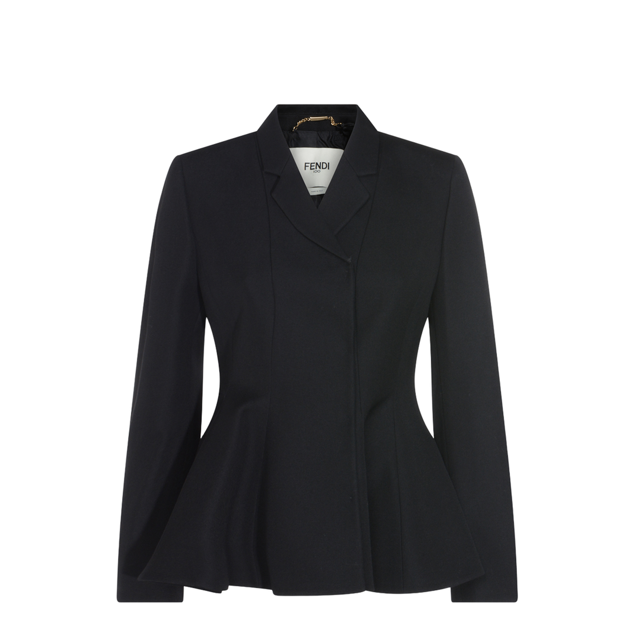 Black Grain de Poudre Wool Jacket