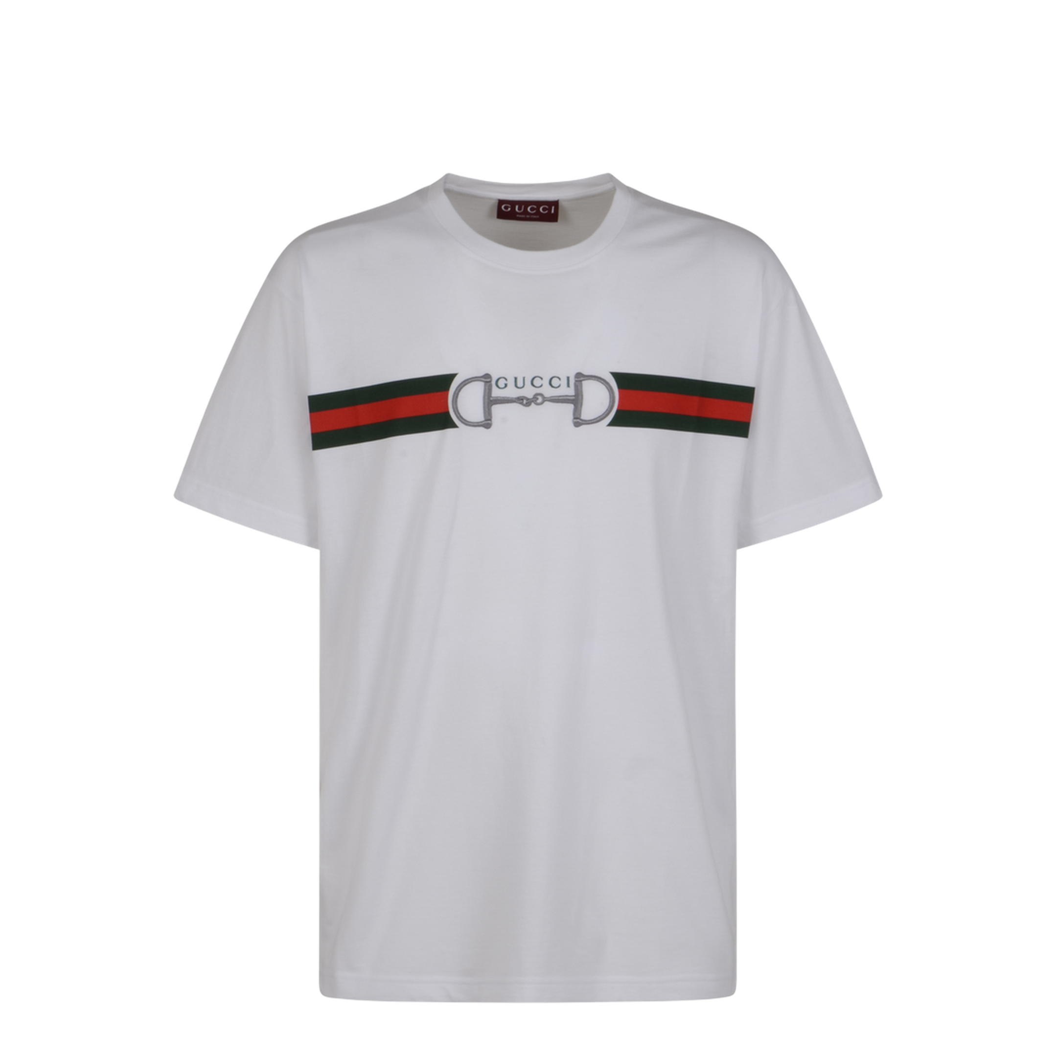 Cotton Jersey T-Shirt with Embroidery in White