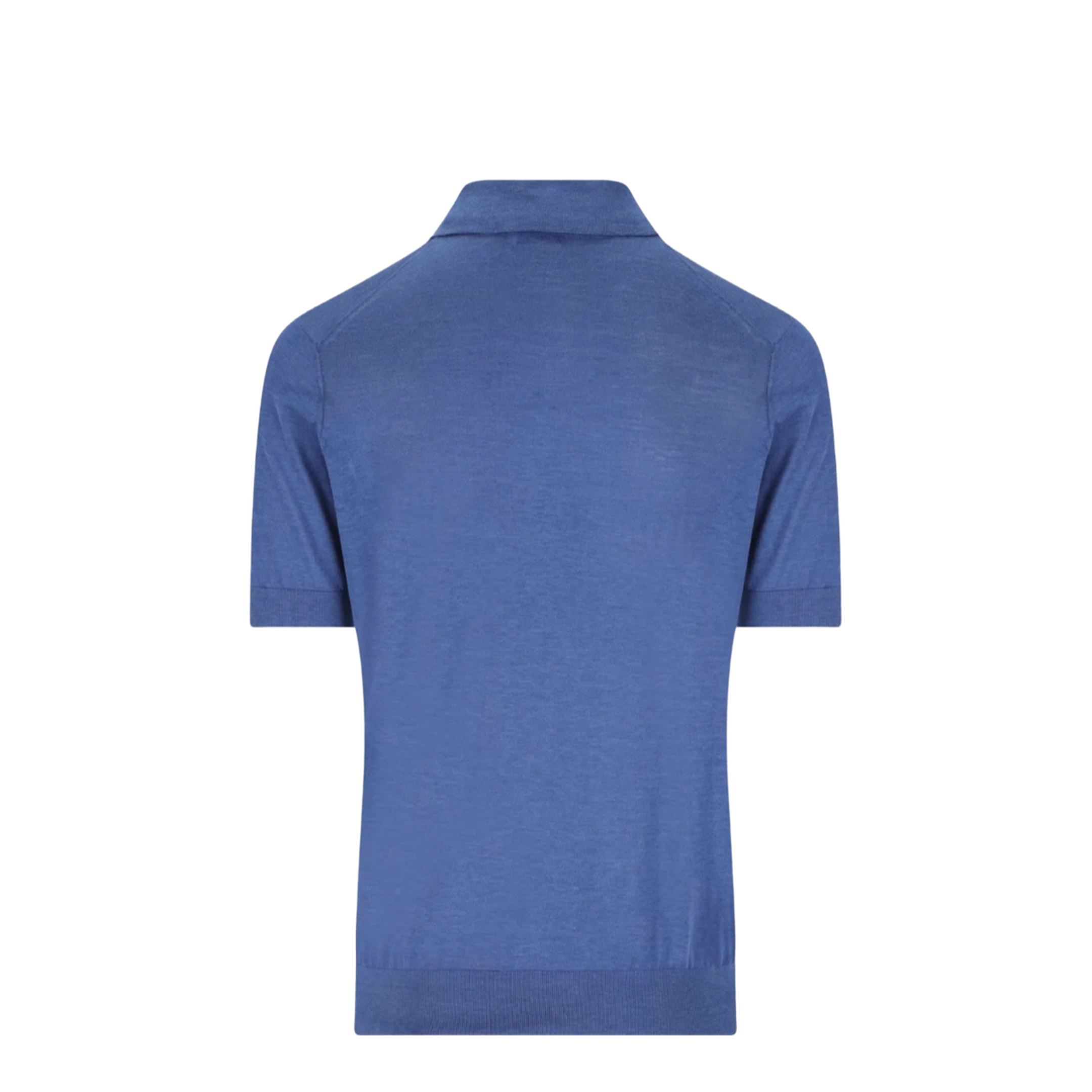 Blue Silk Blend Polo Shirt