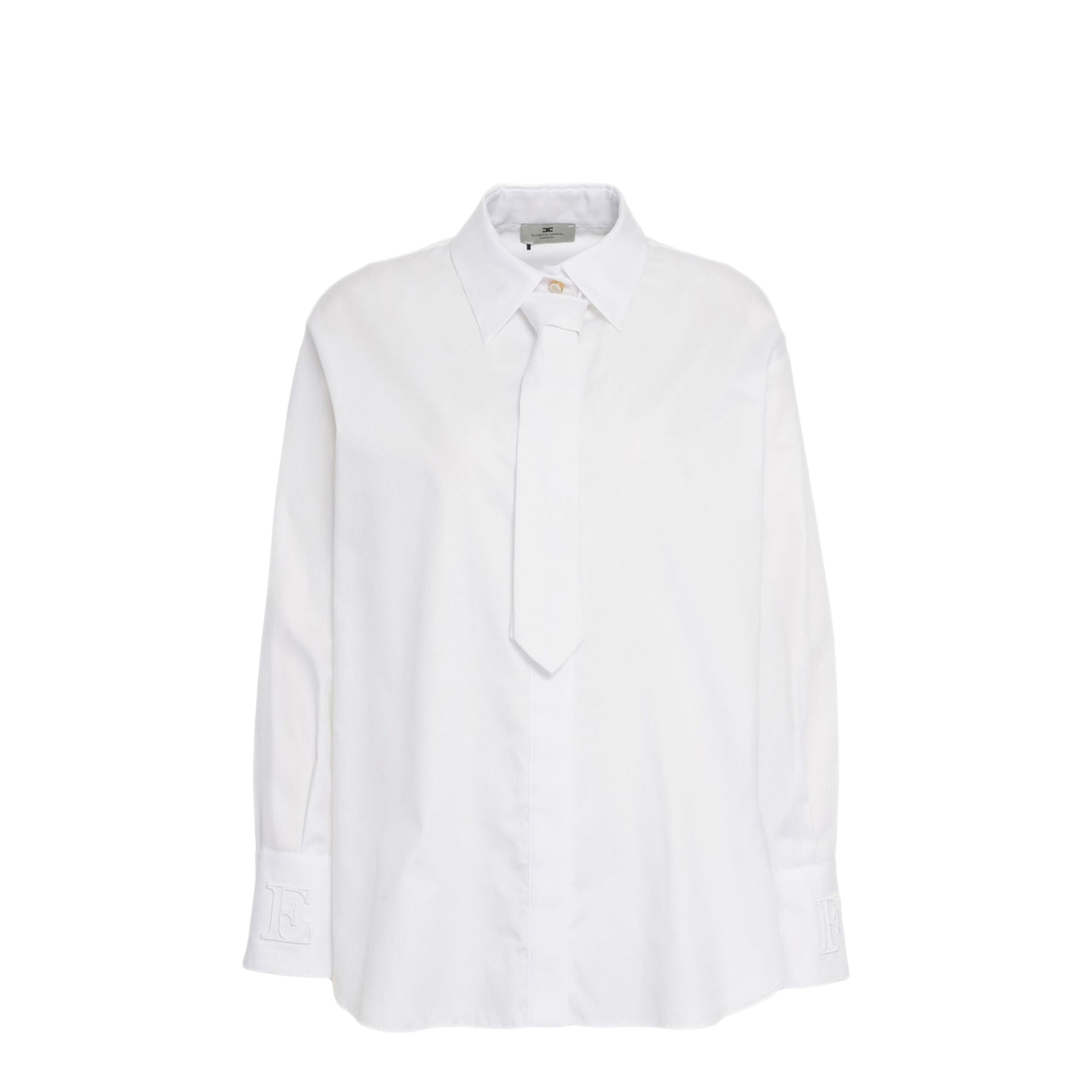 MAYFEYR - Elisabetta Franchi - Cotton Shirt With Tie - CA15261E2100