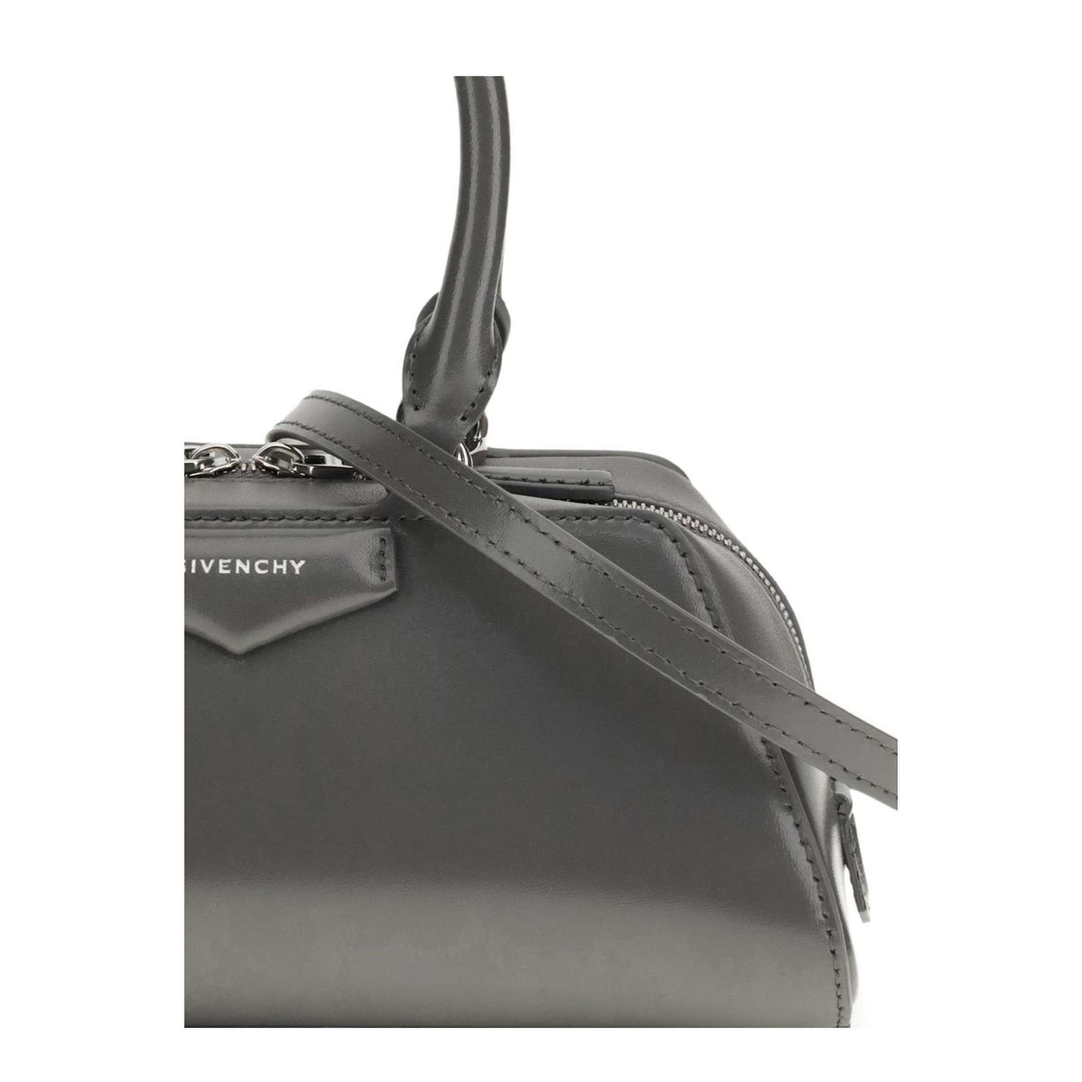 Antigona Mini Box Calfskin Top-Handle Bag - Dark Grey