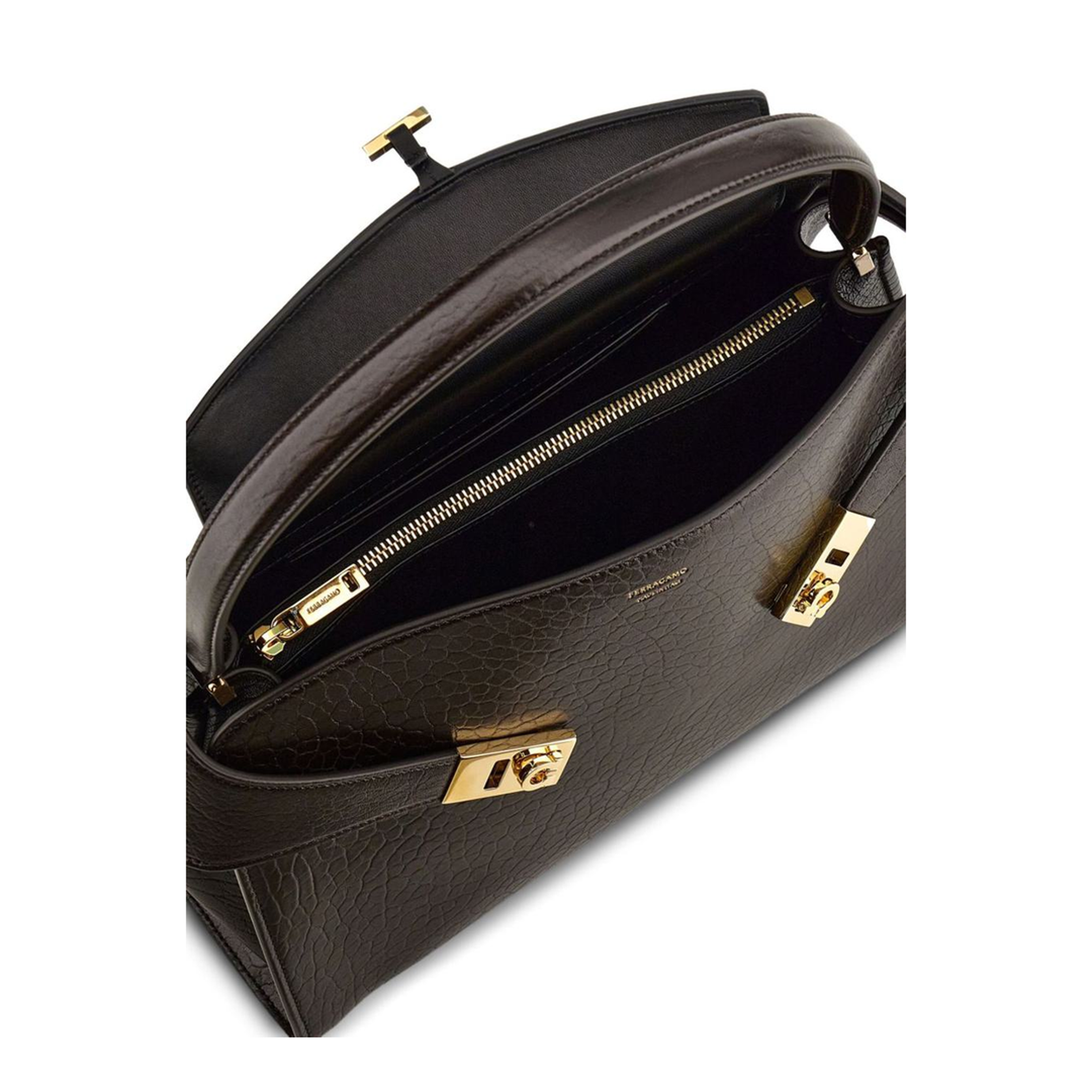 Dark Brown Leather Medium Hug Soft Shoulder Bag