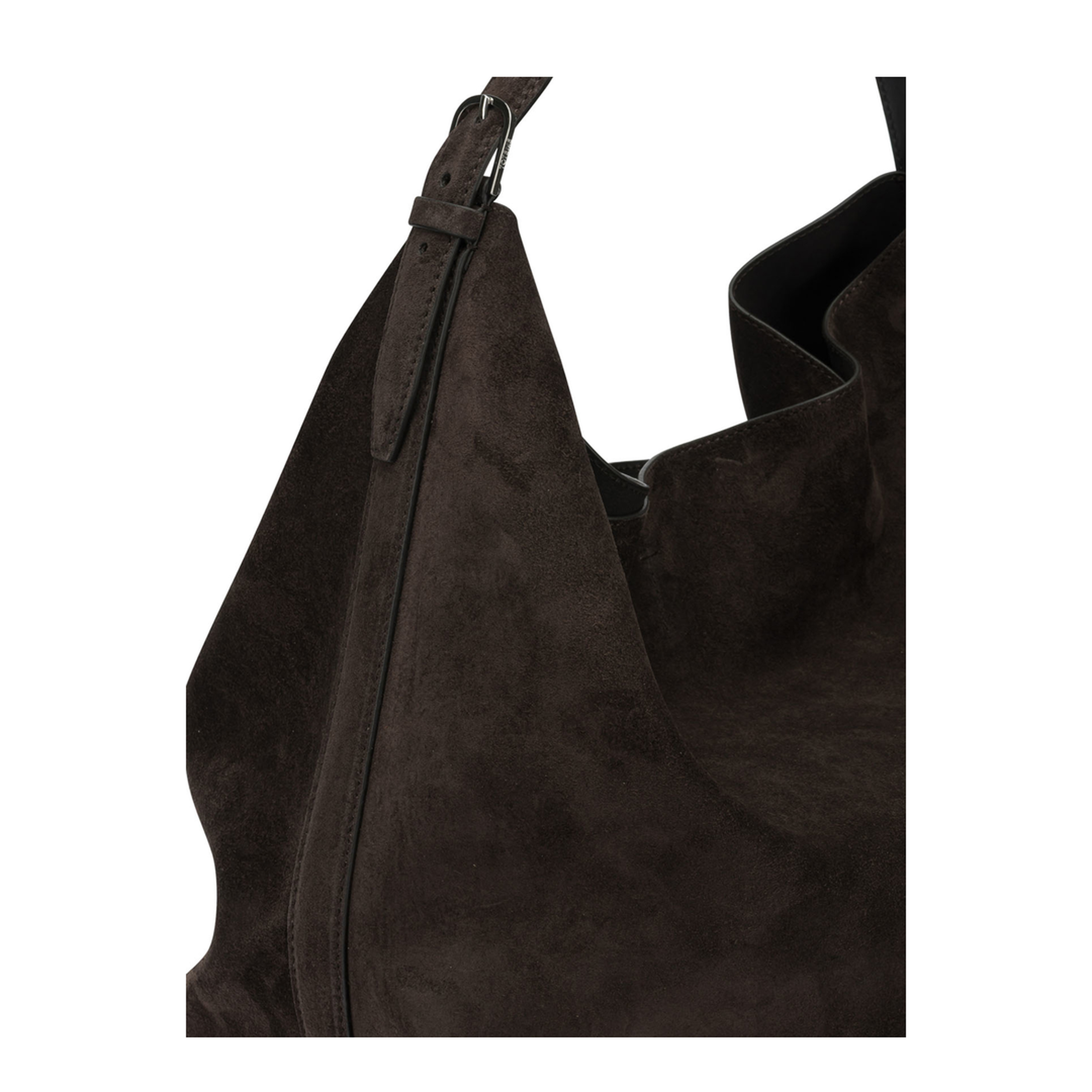 MAYFEYR - Toteme - Medium Shoulder Bag In Suede - 234WAL853LE0004102BROWN