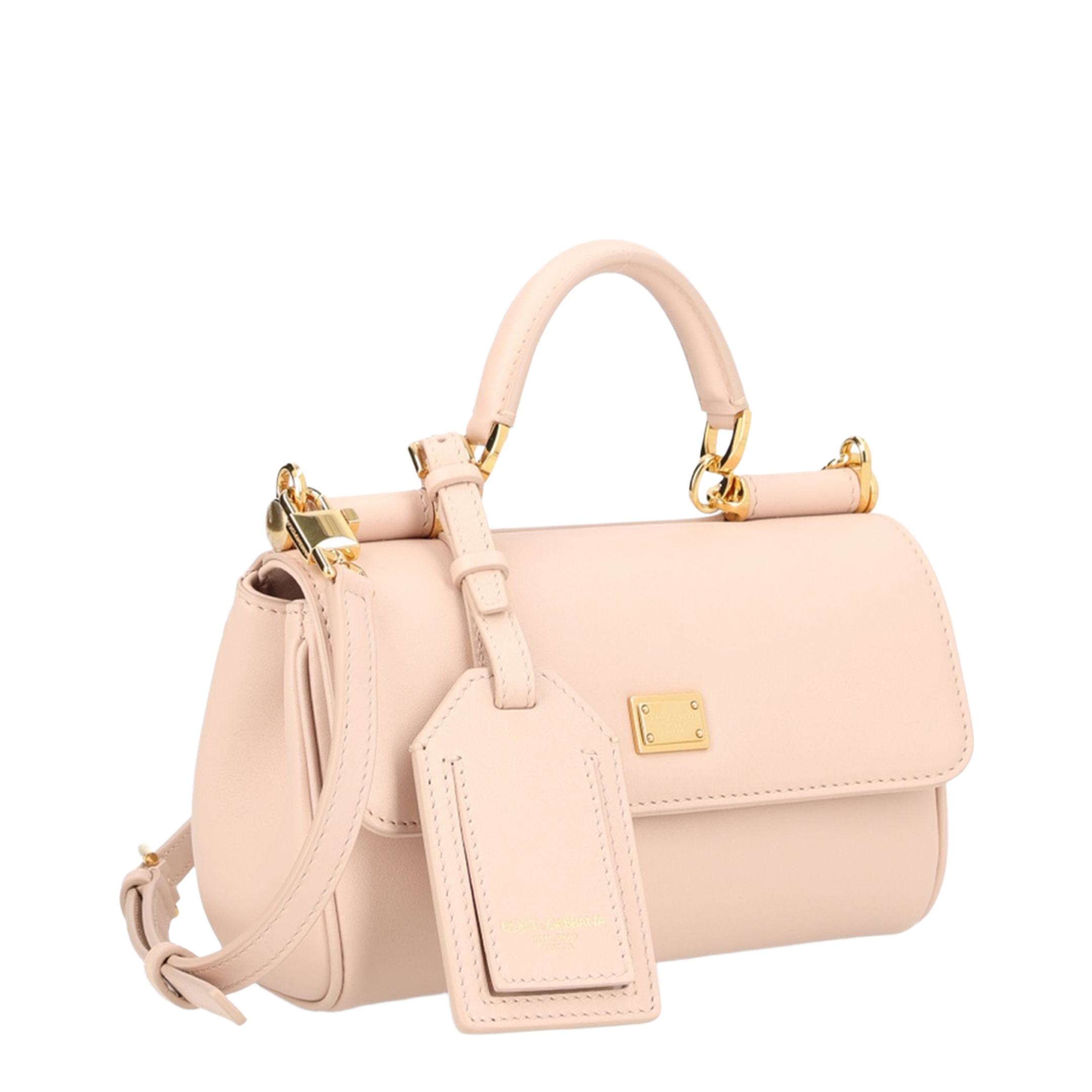 My Sicily Mini Calf Leather Top-Handle Bag - Beige