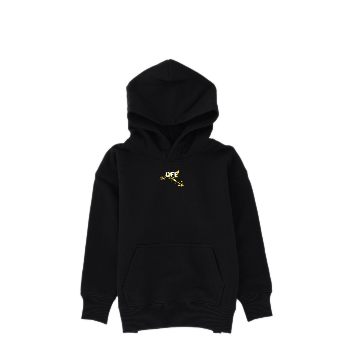 MAYFEYR - Off-White - Hooded Sweatshirt With Arrow Spray Logo - OBBB001KF25FLE0051018