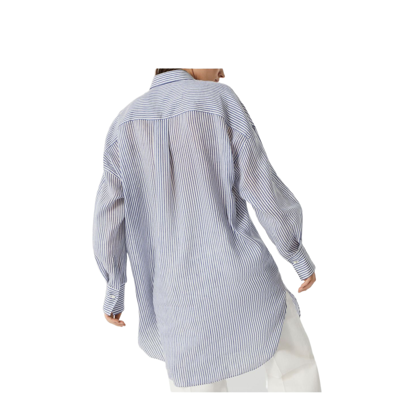 Long Shirt with Monili in Azure