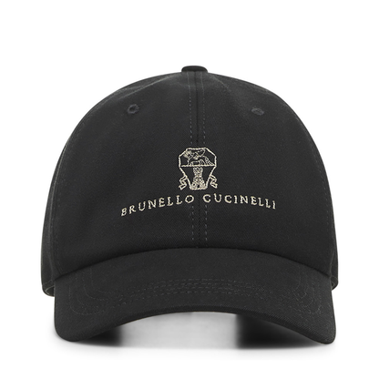 Embroidered Logo Baseball Cap Black