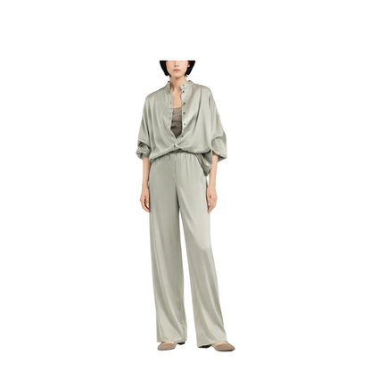 Elastic-Waistband Palazzo Pants