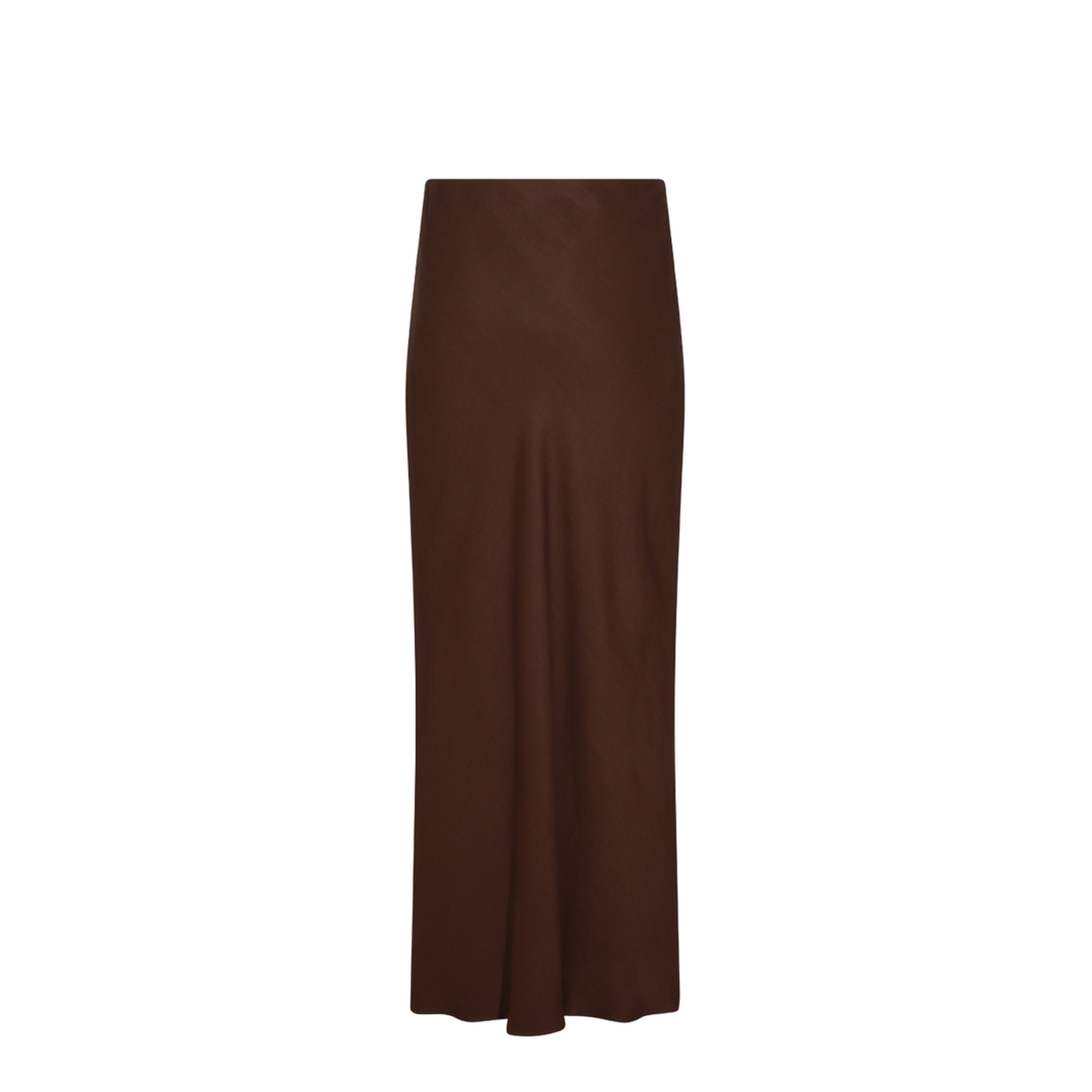 Brown Viscose Blend Skirt