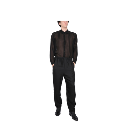 Black Viscose Blend Pant