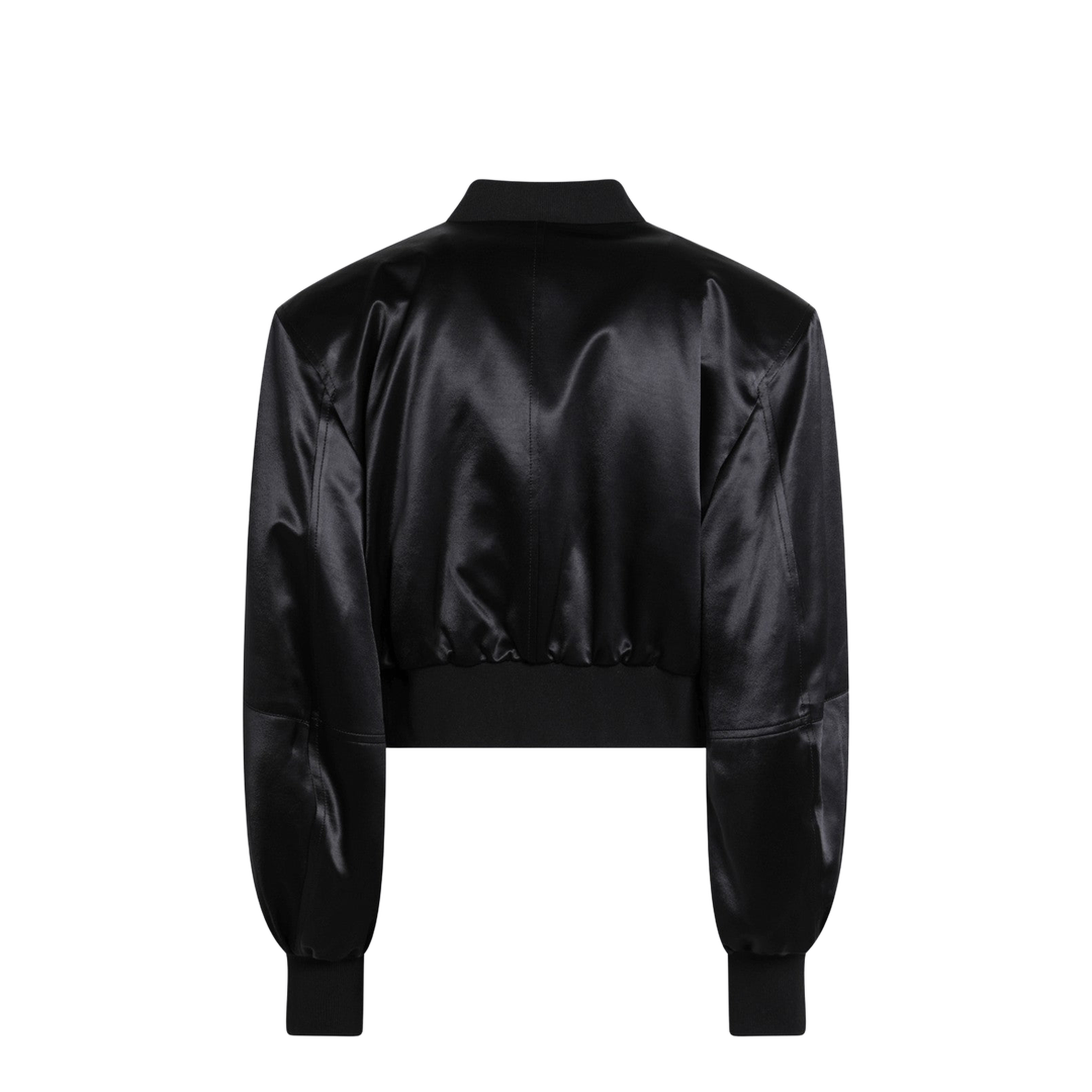 MAYFEYR - The Attico - Black Shiny Cropped Bomber - 260WCB0010VVV102AA100
