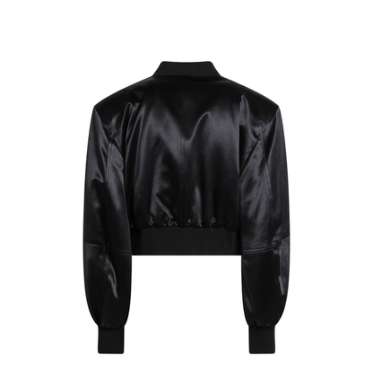 MAYFEYR - The Attico - Black Shiny Cropped Bomber - 260WCB0010VVV102AA100