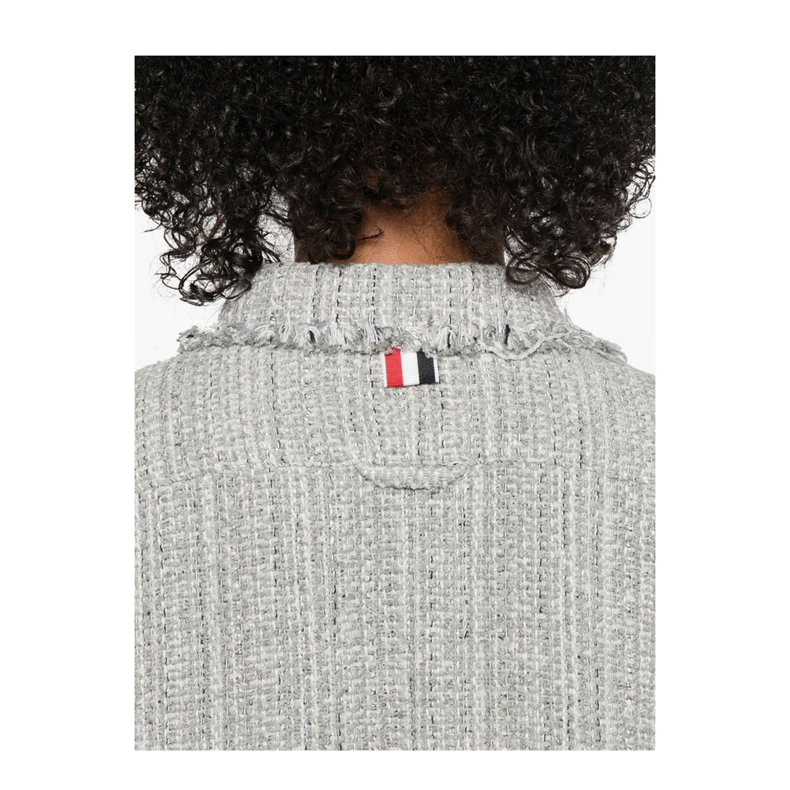 Solid Tweed 4-Bar Cropped Shirt Jacket