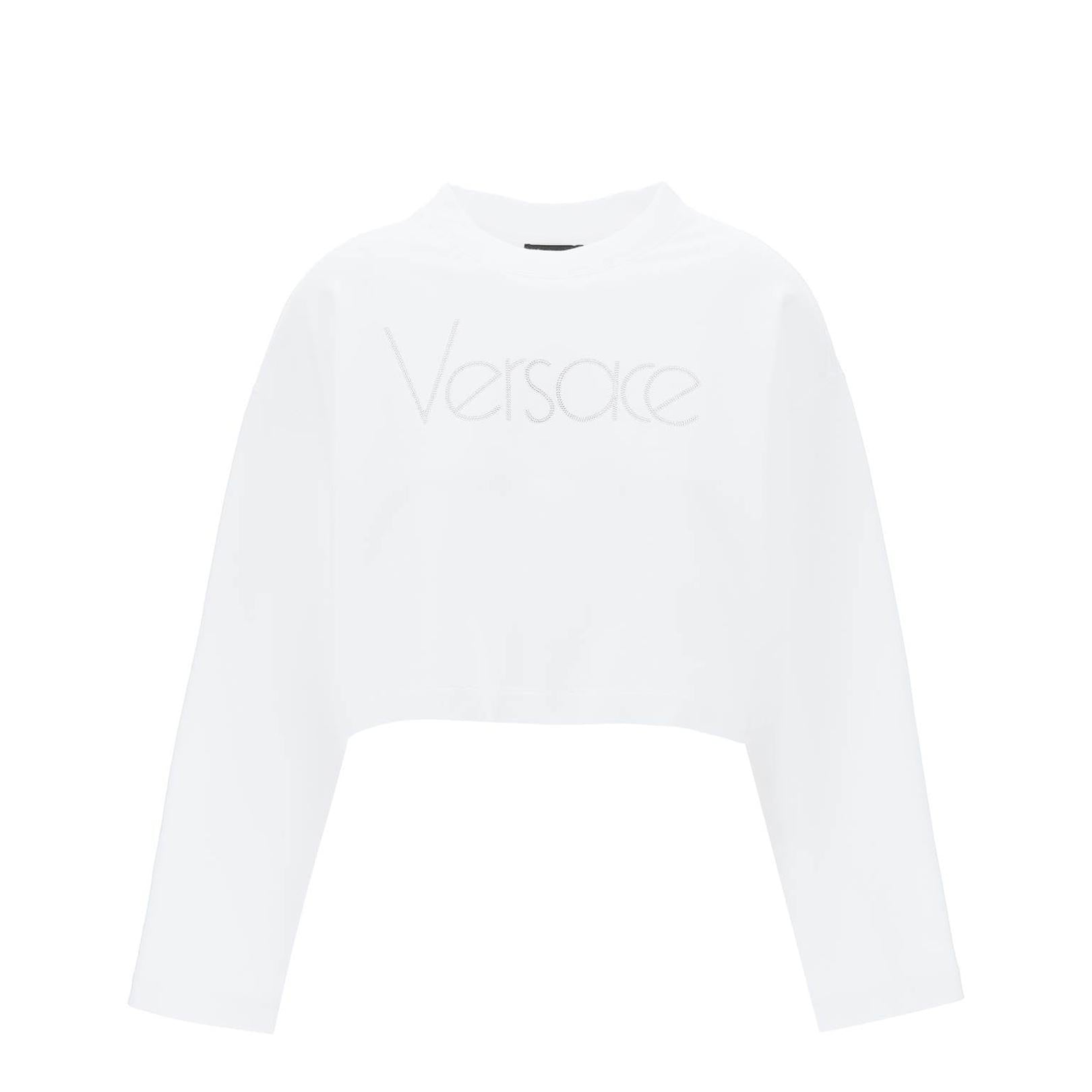 Versace "cropped sweatshirt with rhinestone