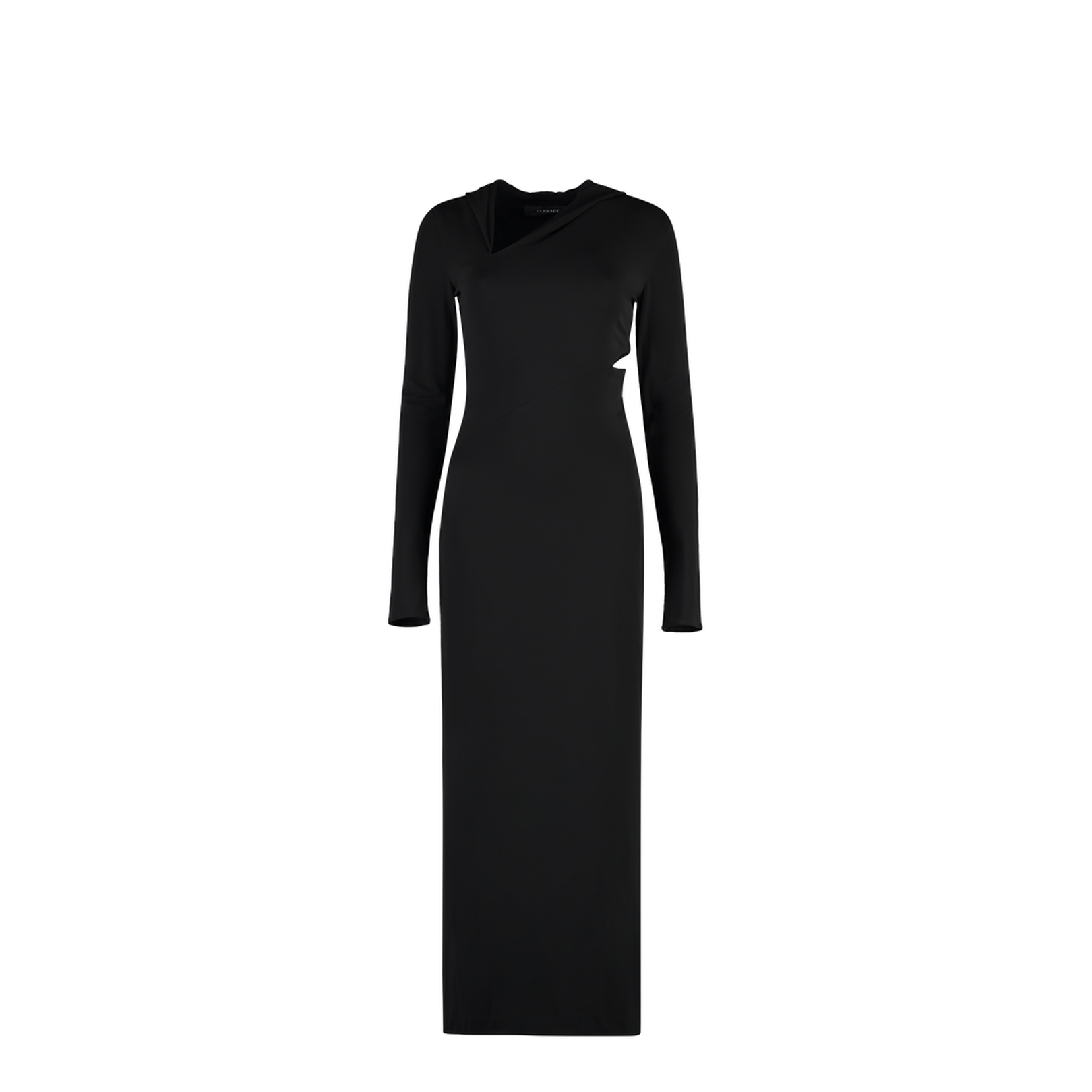 Long Cut-Out Hooded Dress