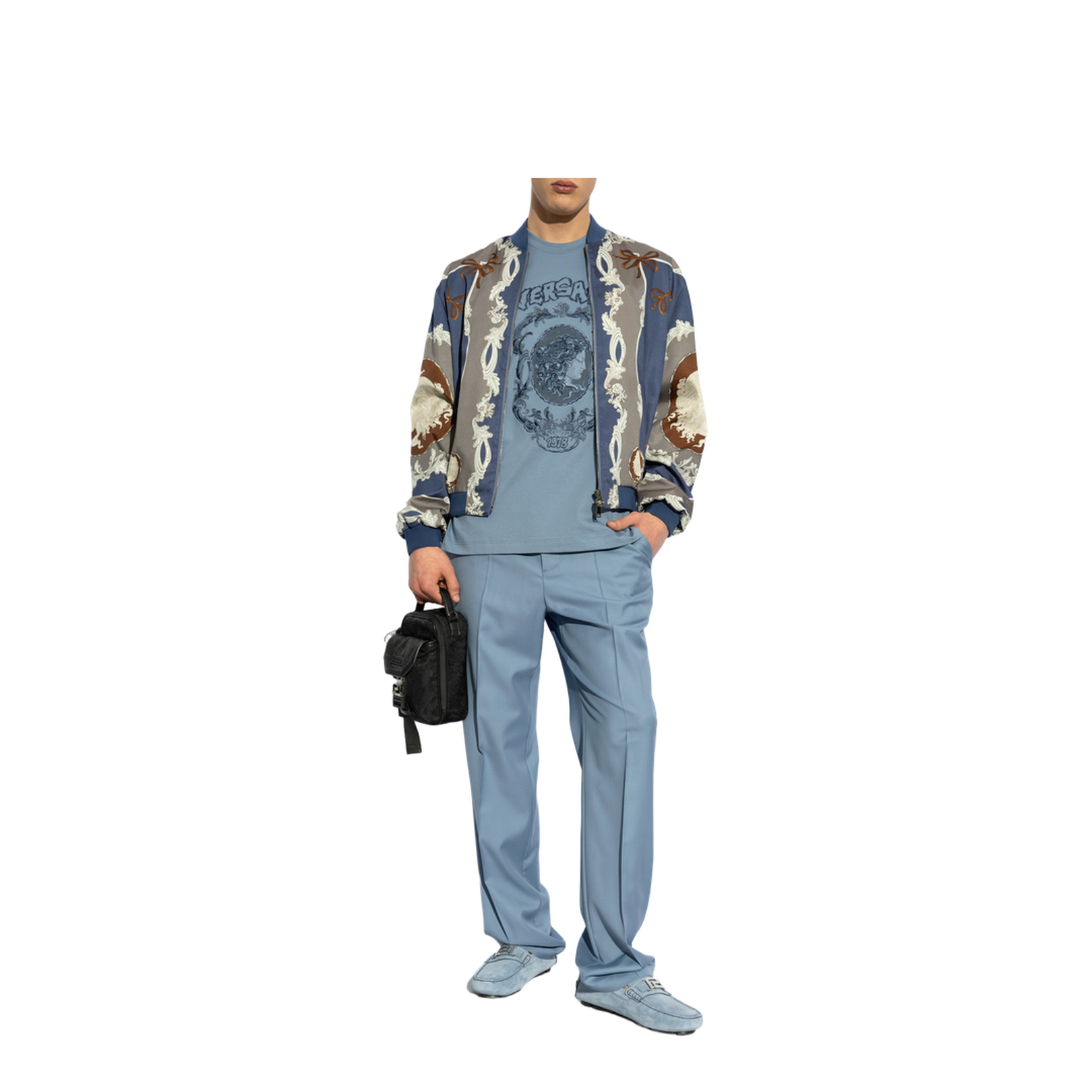 Medusa Print Bomber Jacket