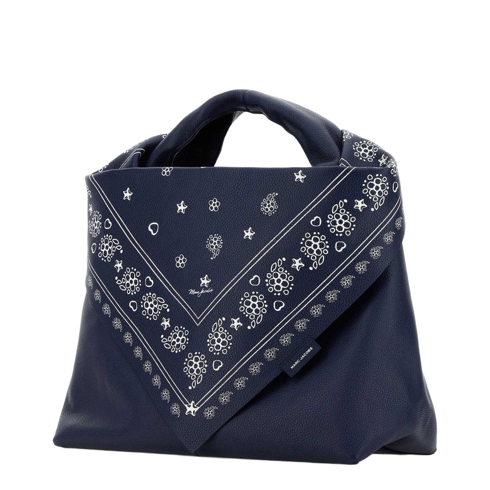 Blue Leather Shopping Bag