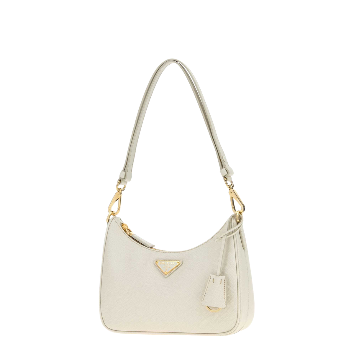 MAYFEYR - Prada - Ivory Leather Mini Re-Edition Shoulder Bag - 1BC204VQOMNZVF0CHZ