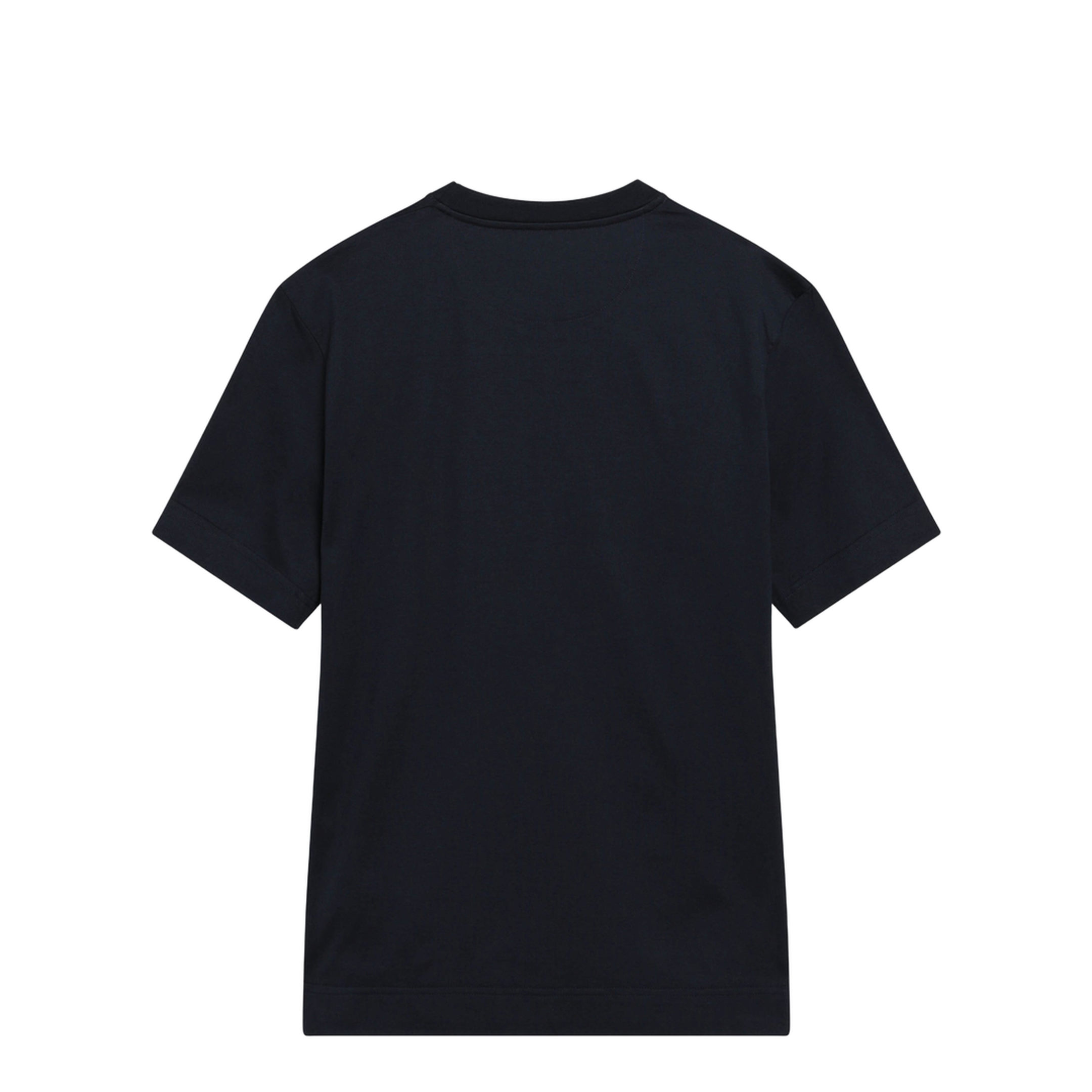 Navy Blue T-Shirt with Embroidered Logo