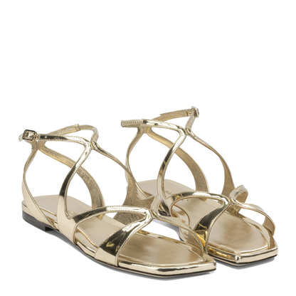 MAYFEYR - Jimmy Choo - Ayla Flat Low Sandals - AYLAFLATQUIGOLD