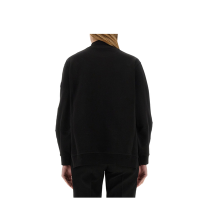 Black Cotton Oversize Sweatshirt