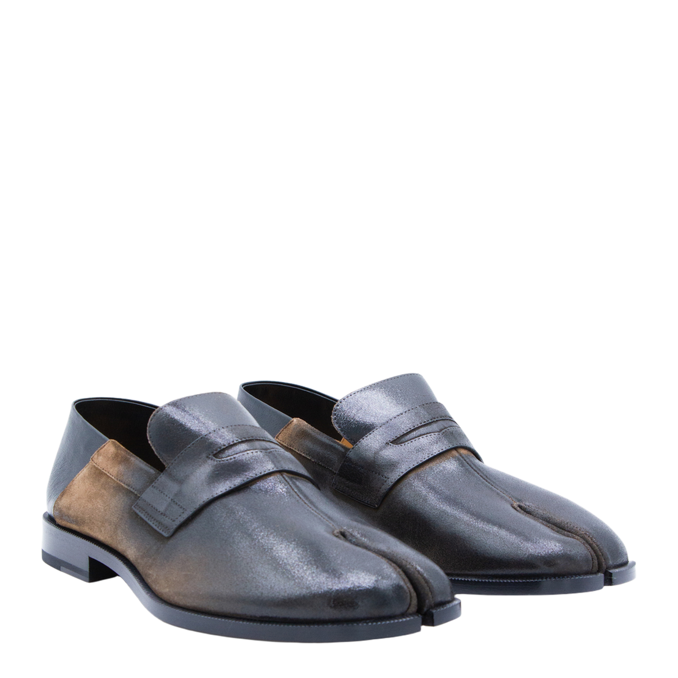 Tabi City loafers in suede with laminated treatment