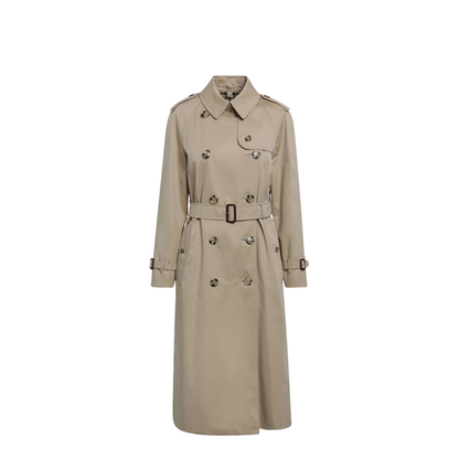 MAYFEYR - Burberry - Waterloo Long Cotton Gabardine Trench Coat In Honey - 8117254123456A1366