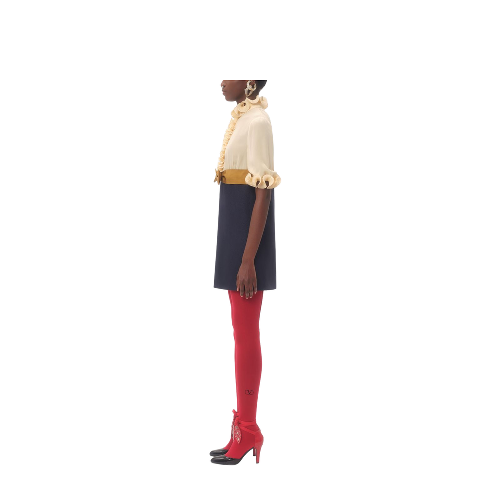 Crepe de Chine Short Dress