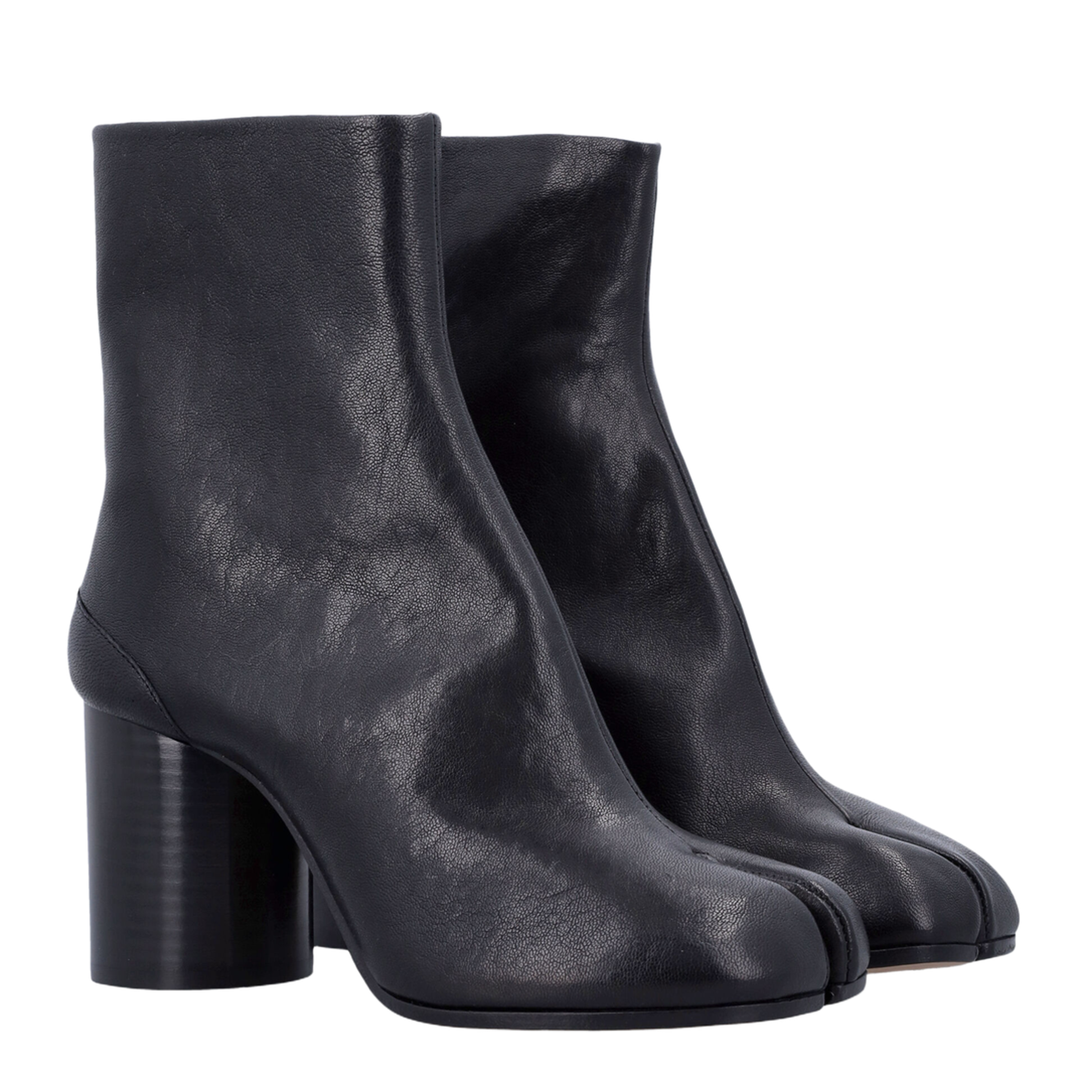 Brown Lambskin Leather Tabi Chelsea Boots