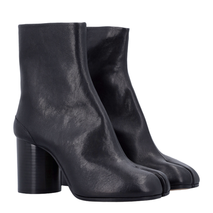 Brown Lambskin Leather Tabi Chelsea Boots