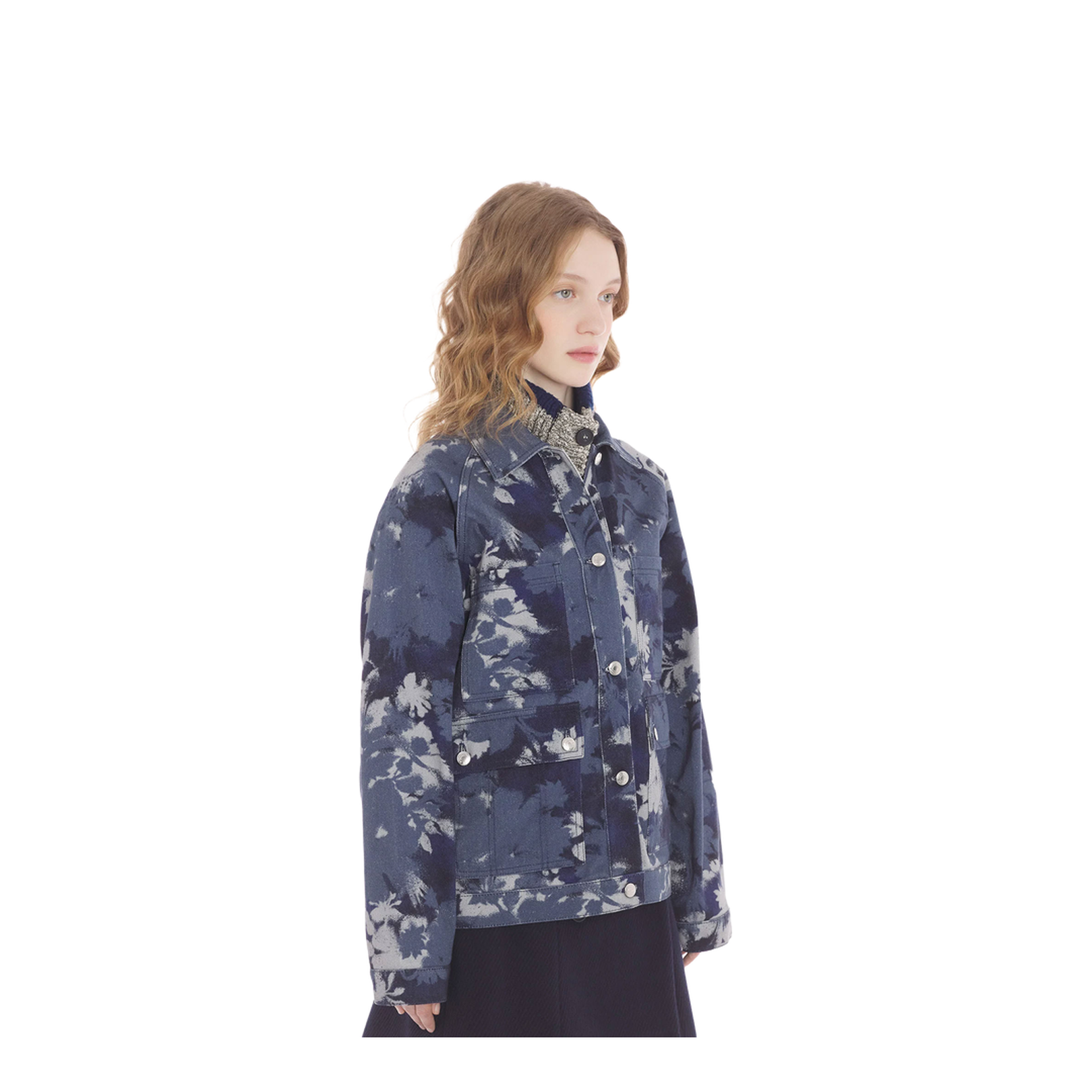 Workwear Jacket in Bouquet Cameo Printed Cotton DR