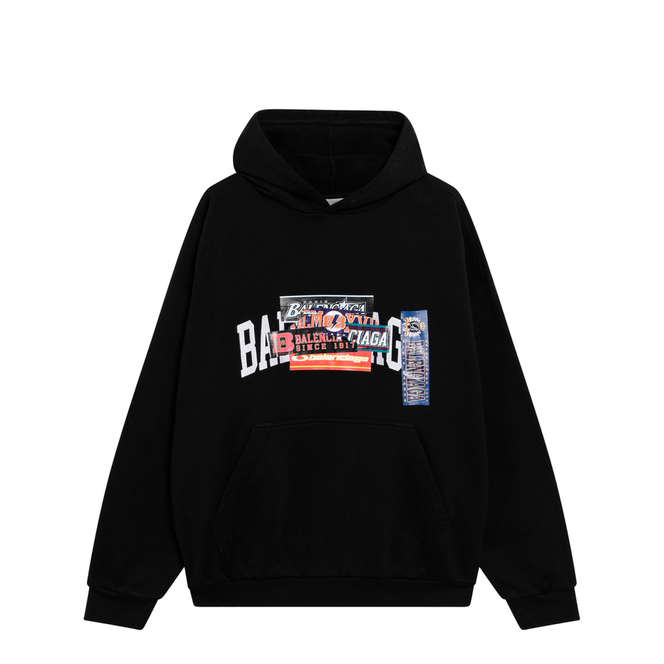 MAYFEYR - Balenciaga - Black Hoodie With Logo Print - 871956TUVS81000