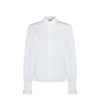 White Cotton Poplin Shirt