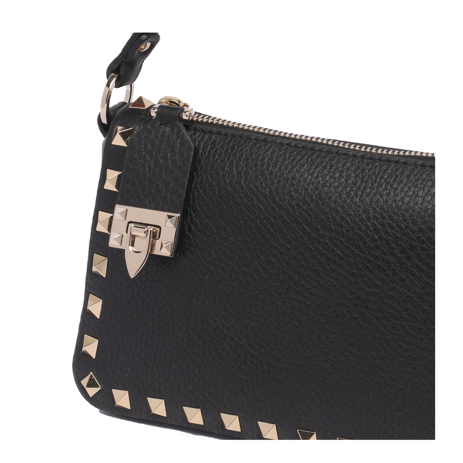 Rockstud Shoulder Bag - Black