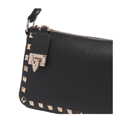 Rockstud Shoulder Bag - Black