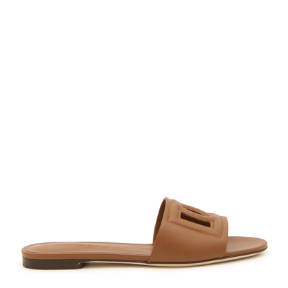 Calfskin Sliders with Logo