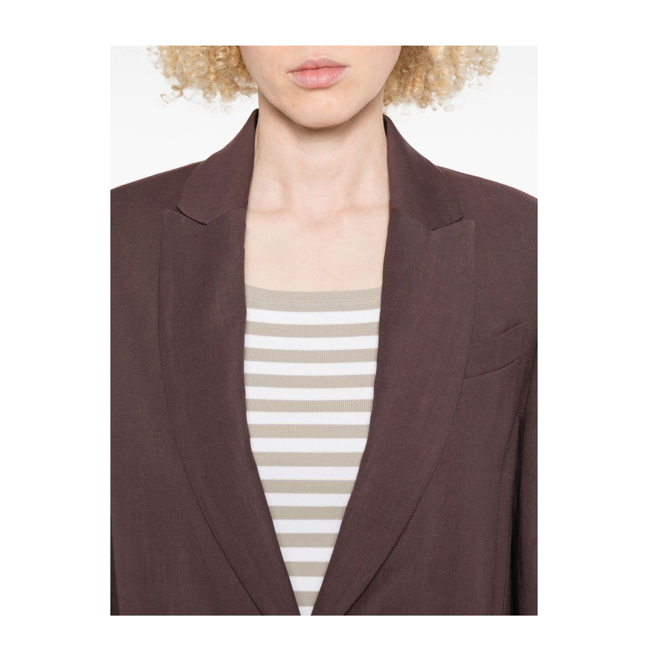 Aubergine Viscose Blend Blazer