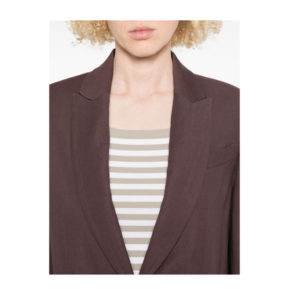 Aubergine Viscose Blend Blazer