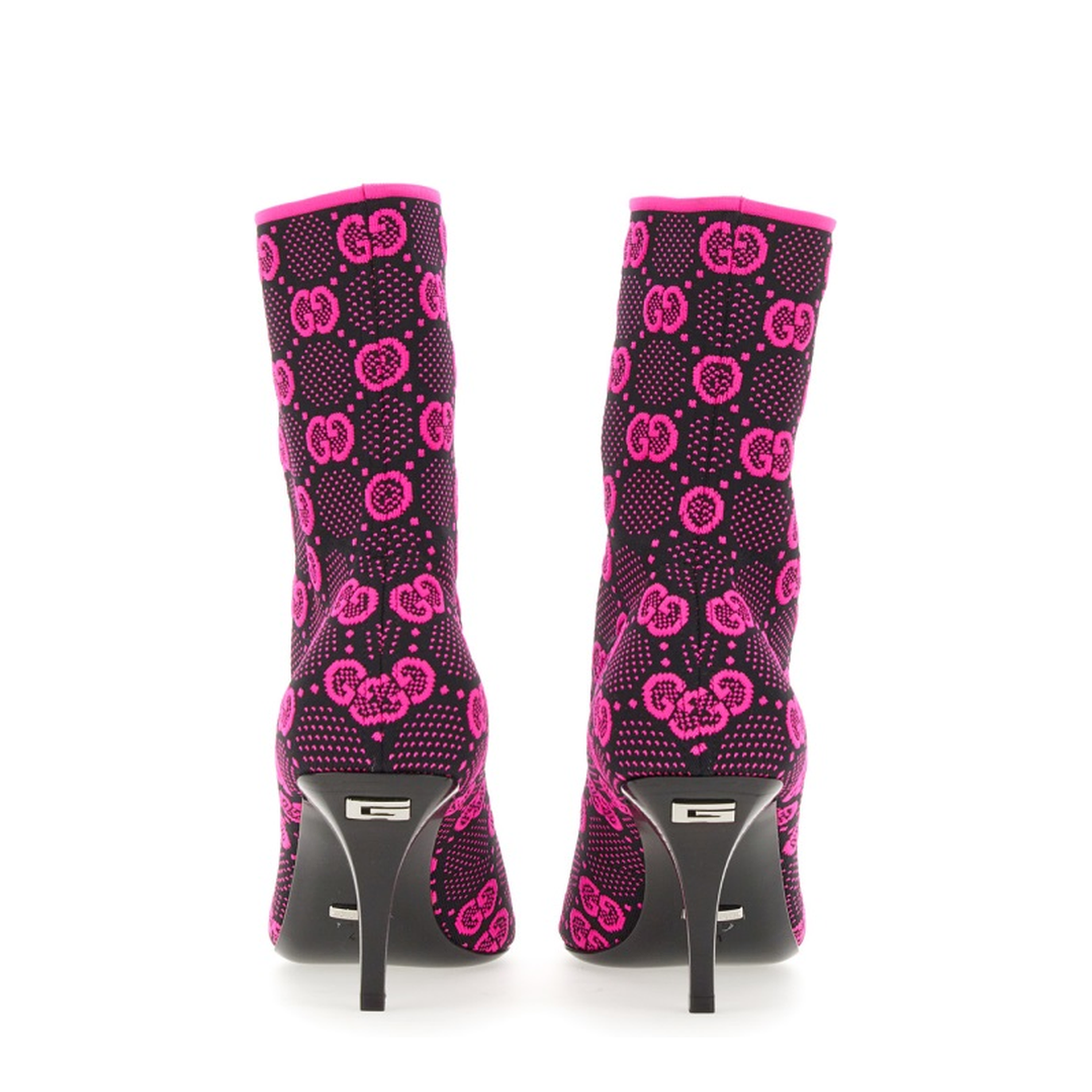 Knit Ankle Boots Black