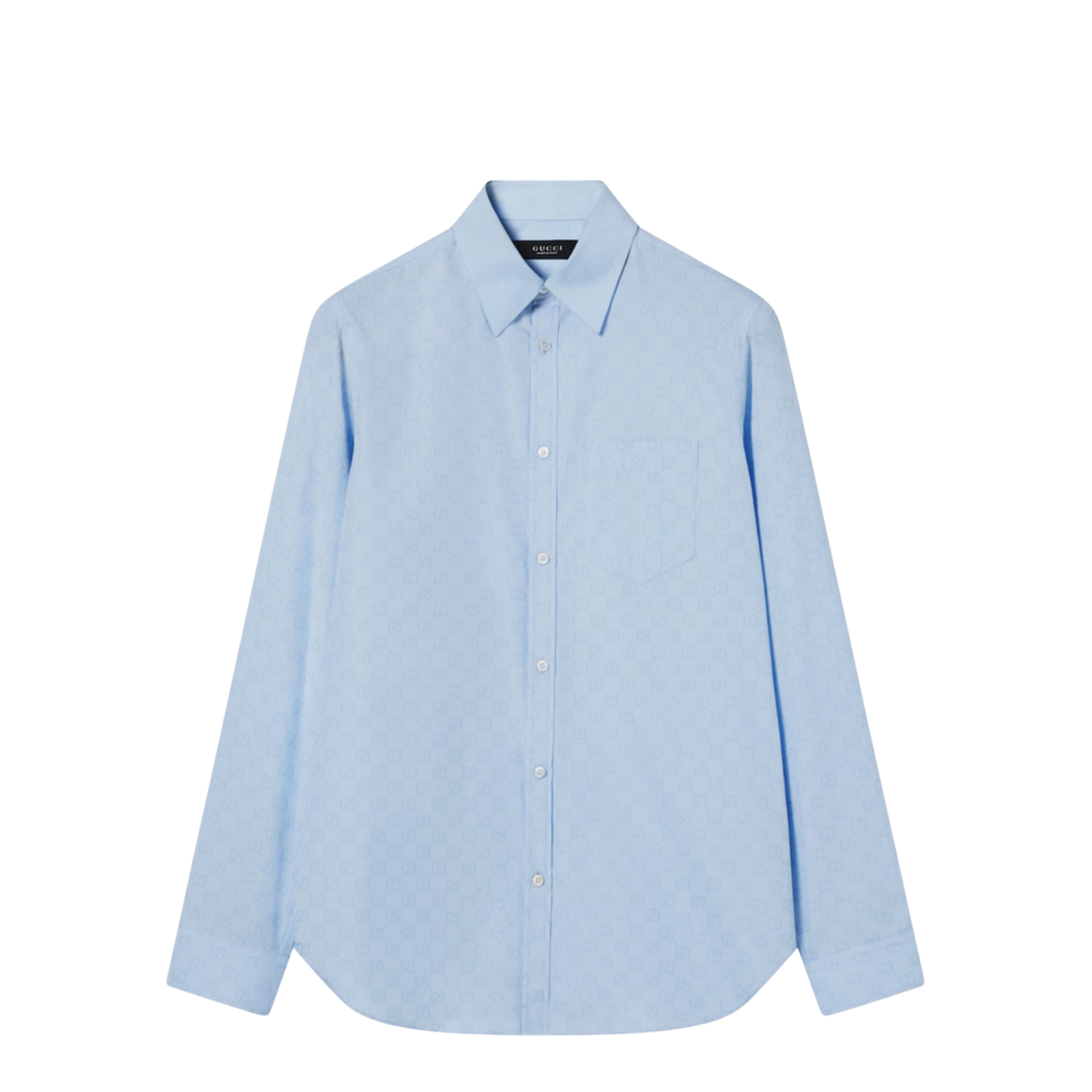 gucci blue dress shirt Gucci Mens Button Up Dress Shirt Size 45/17.75 Slim Fit Blue