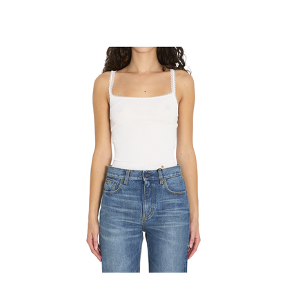 Scallop-Trim Tank Top