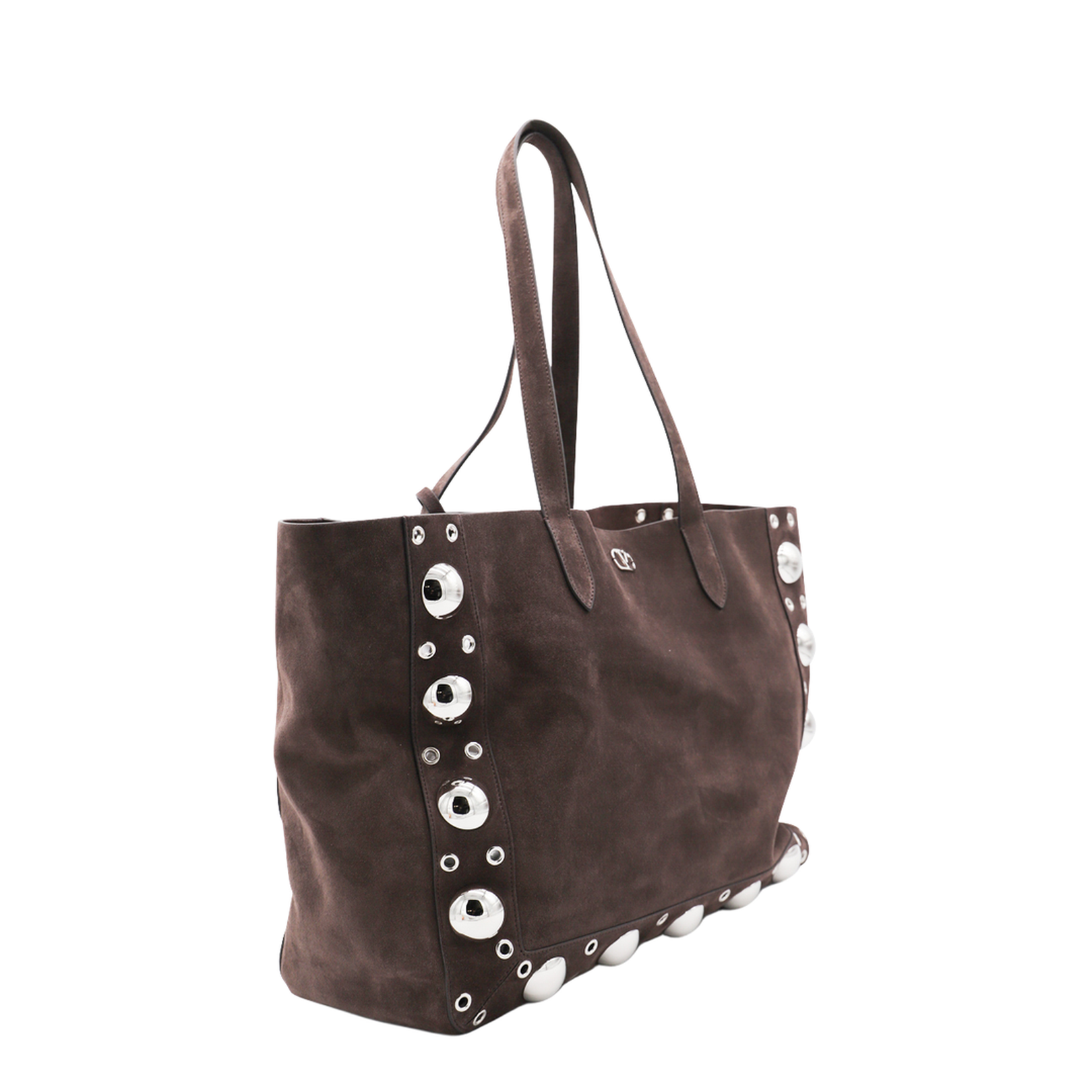 Brown Suede Shopping Bag