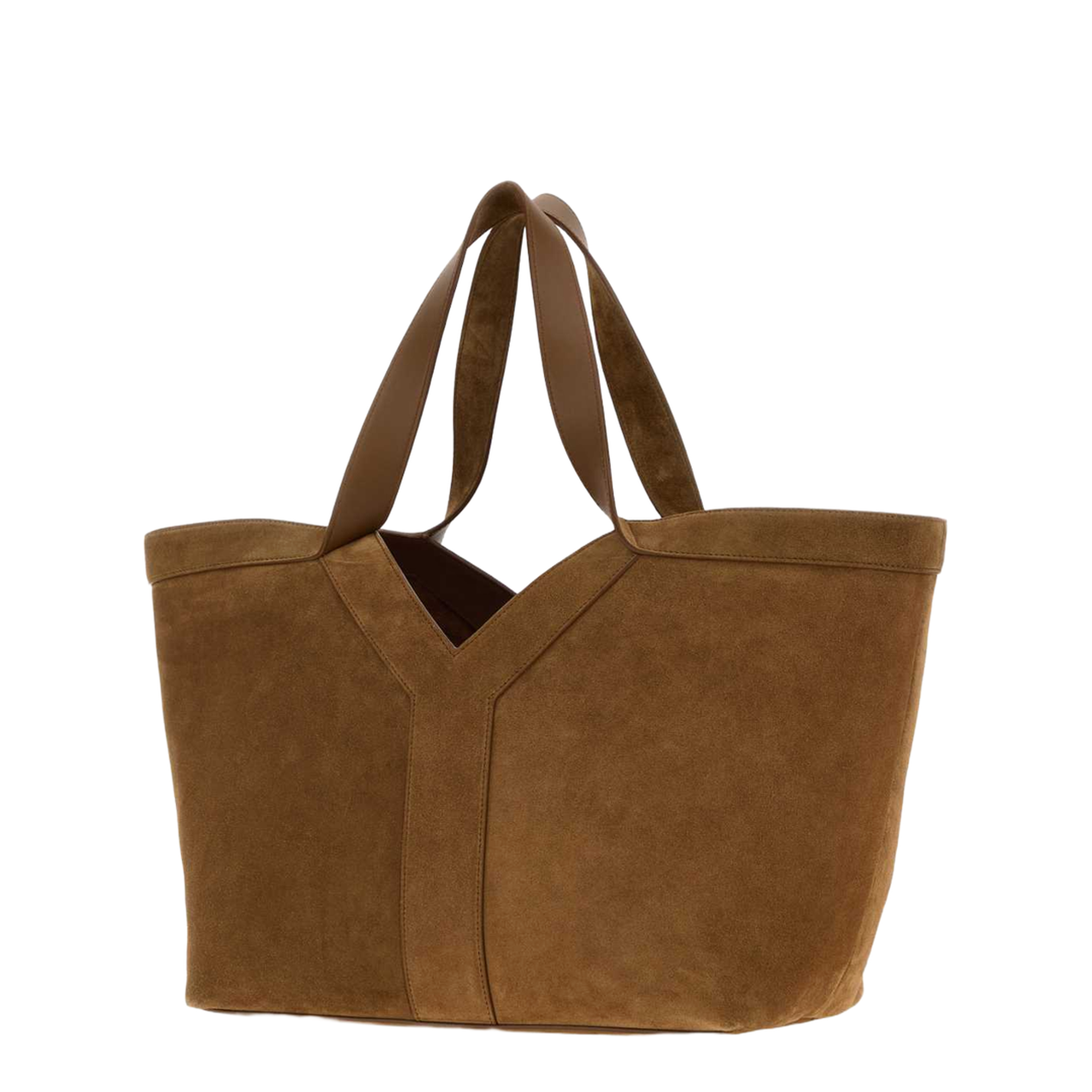 MAYFEYR - Saint Laurent - Camel Suede Shopping Bag - 835274C0X0W2916