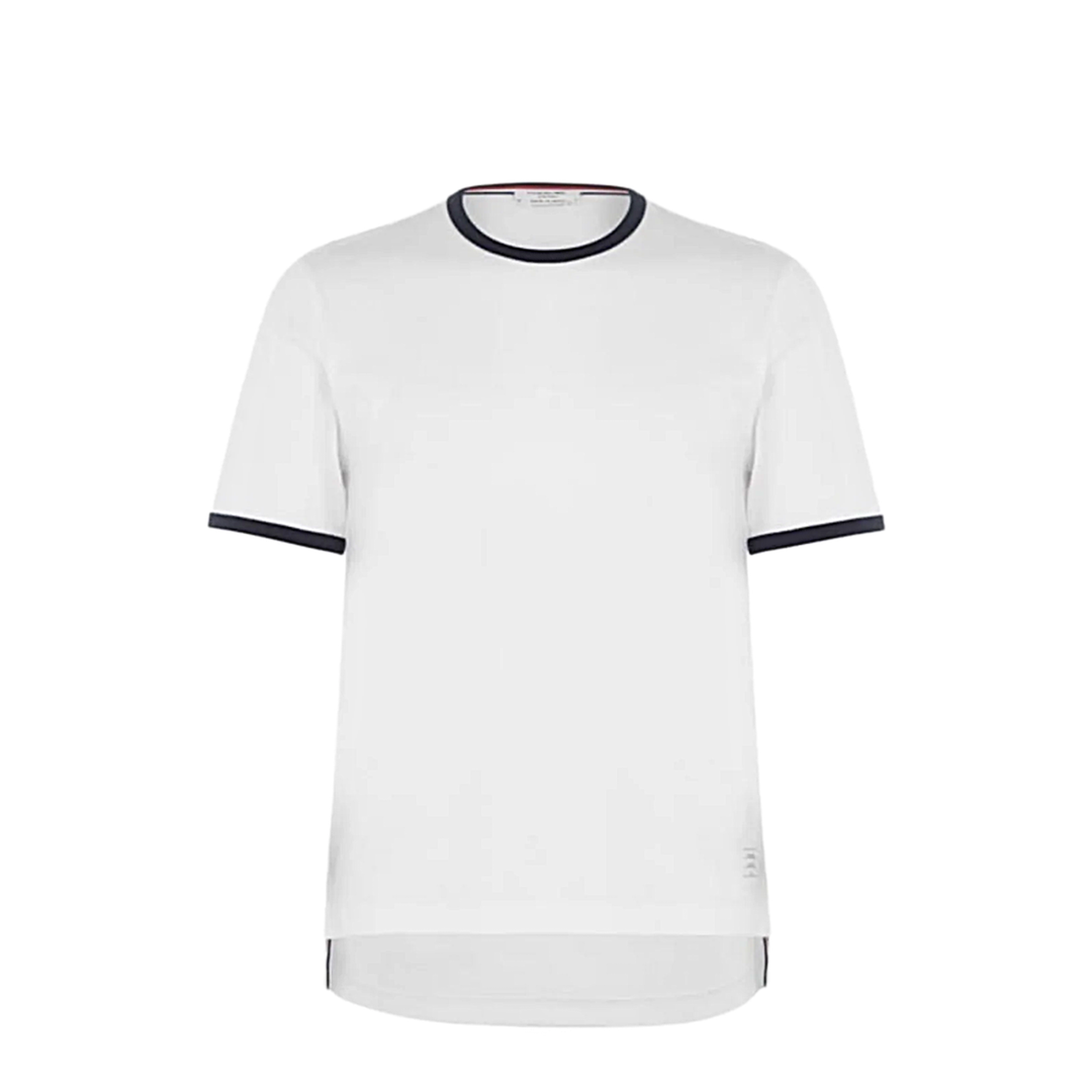 MAYFEYR - Thom Browne - Ss Ringer Tee In Medium Weight Jersey - MJS083A00042100