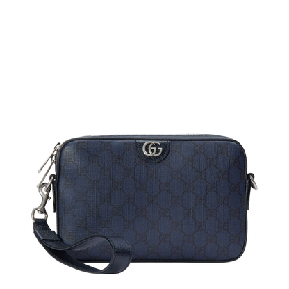 Ophidia Small Nylon Crossbody Bag - Navy Blue