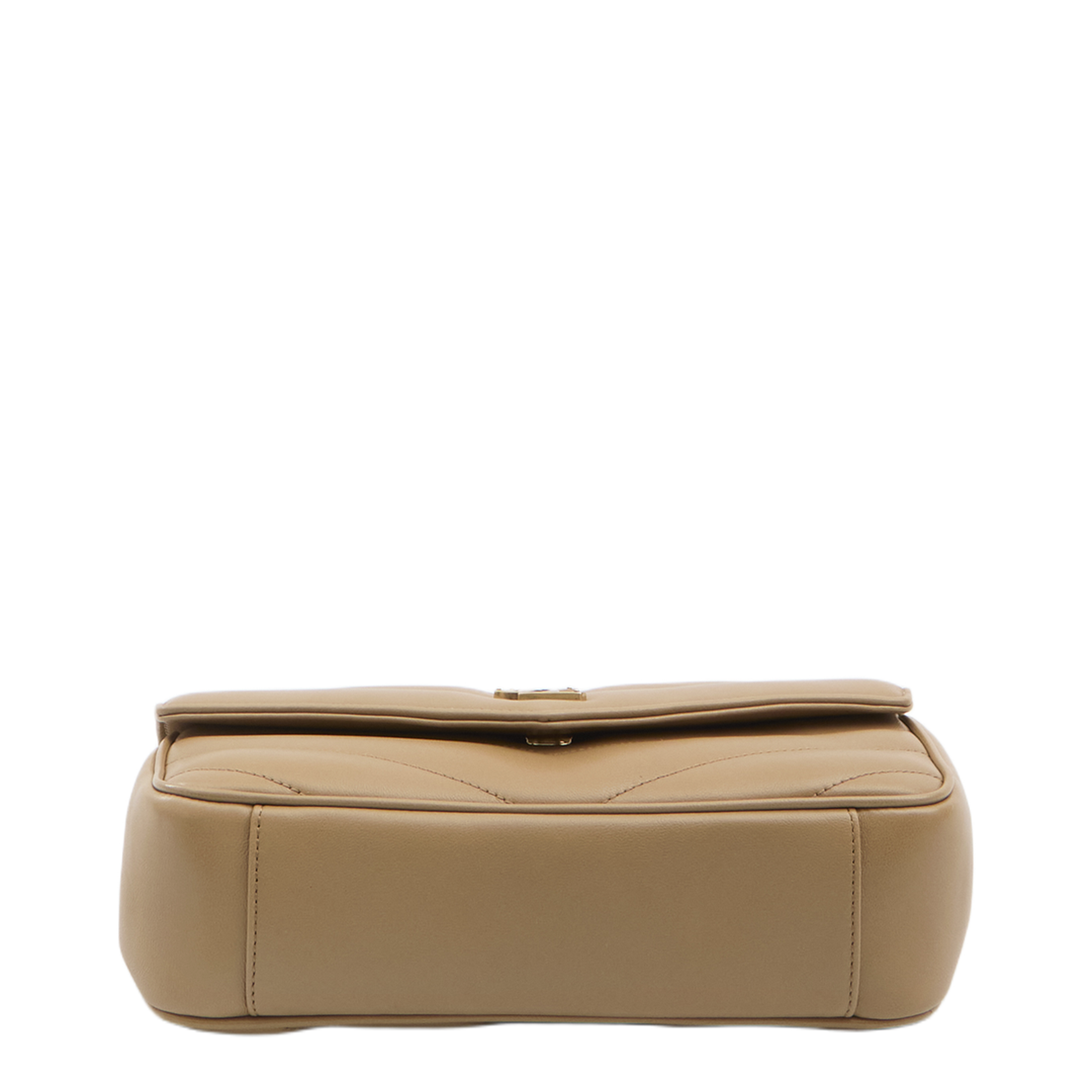 Loulou Small Matelassé Lambskin Crossbody Bag - Natural Tan