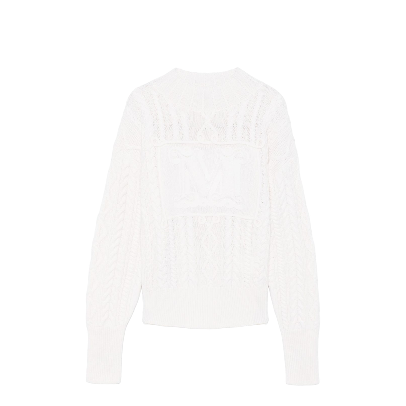 Wool And Cashmere Crewneck Jumper In White