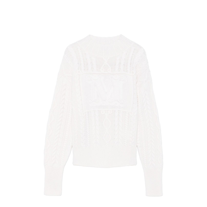 Wool And Cashmere Crewneck Jumper In White