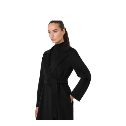 Long Robe Coat In Wool Cashmere Silk