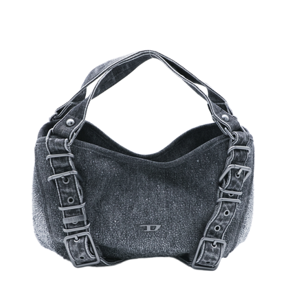 D One Small Crystal Solarised Denim Handbags - Black